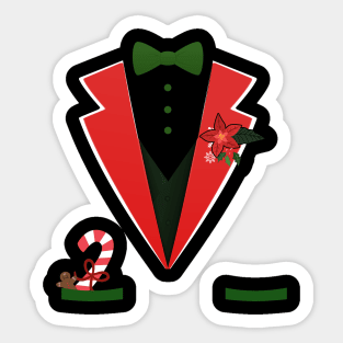 Christmas Tuxedo Costume Sticker